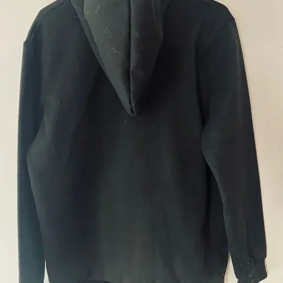 Men’s oversized Black y2K Goth horror Hoodie Dark Graphic size L - Picture 2 of 6